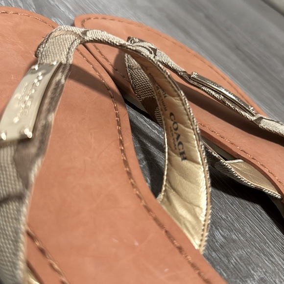 Coach Signature Sommer Brown/Tan Sandals - Picture 6 of 9